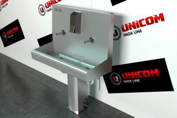 Умывальник бесконтактный на стойке 2-секционный UBS-02S