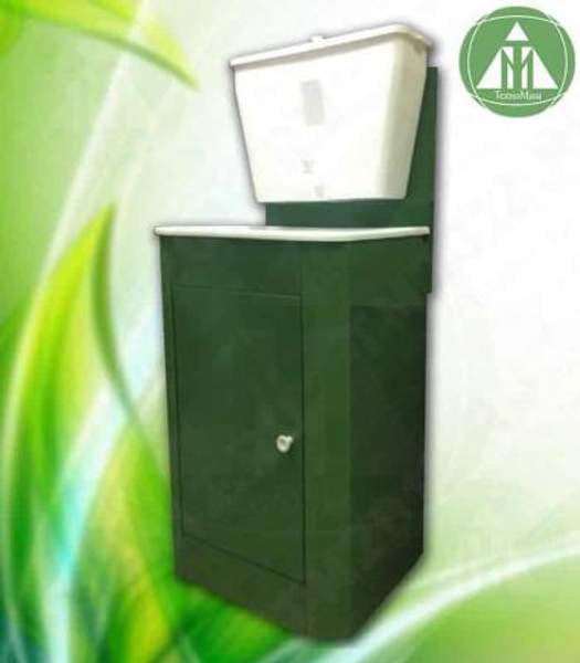 Умывальник дачный с подогревом (1,25 кВт), пластиковые бак и мойка, 17 л. ТермМикс, Зелёный