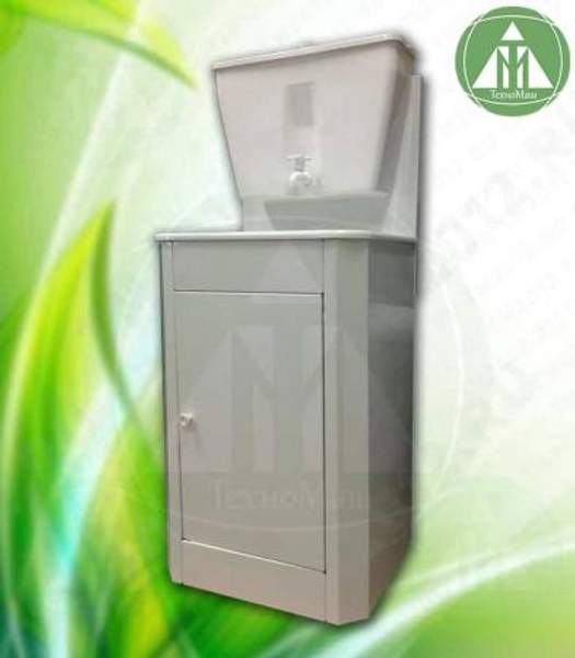 Умывальник дачный с подогревом (1,25 кВт), пластиковые мойка и бак, 17 л. ТермМикс, Белый