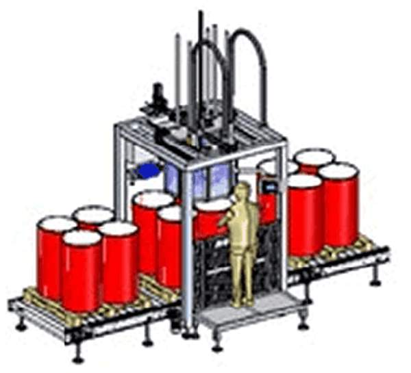 Упаковщик в 220 л бочки модель Atena