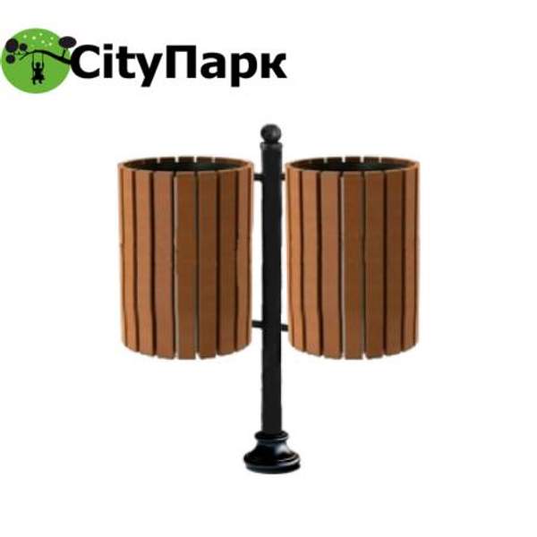 Урна деревянная "Дубль" 80 литров