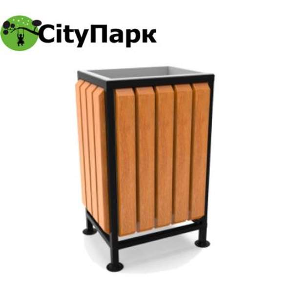 Урна деревянная "Куб" 30 литров