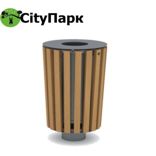 Урна деревянная уличная "Бортэ" 35 литров