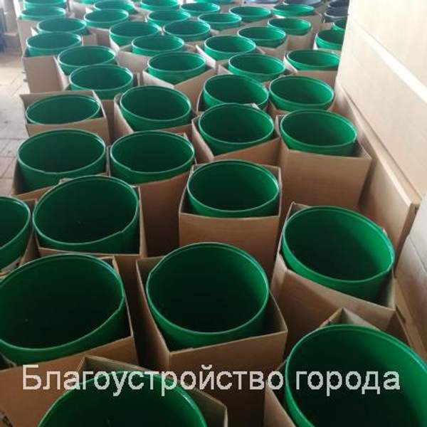 Урна круглая зеленая Классик