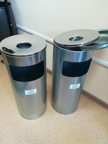 Урна- пепельница для торгового центра 30л Цинк 250х600 мм