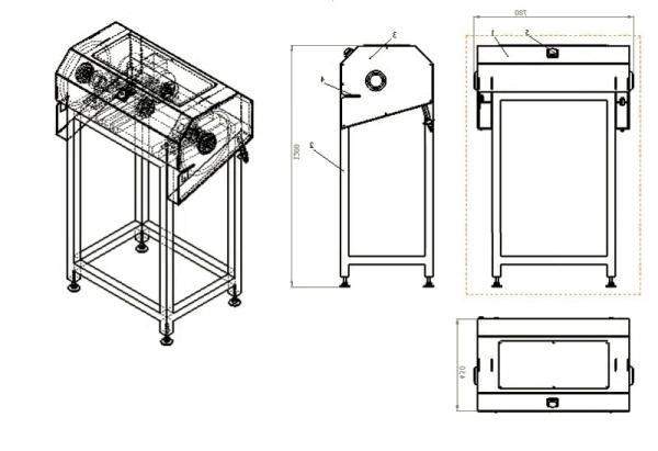Установка для обрезания хвостов и плавников