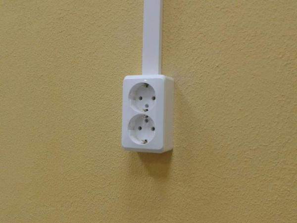 Установка розетки, выключателя (без штробления) с механизмом и коробкой