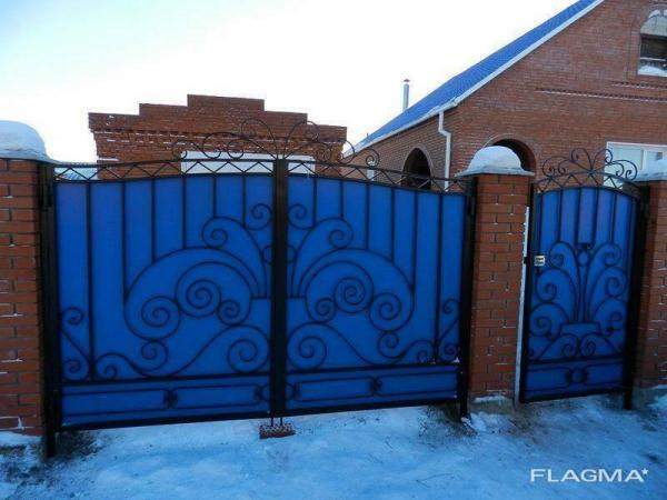 Установка Ворот и Забора из металлопрофиля - профнастила...