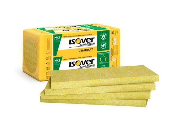 Утеплитель Изовер Стандарт 100мм в упаковке 4 плит 1000*600