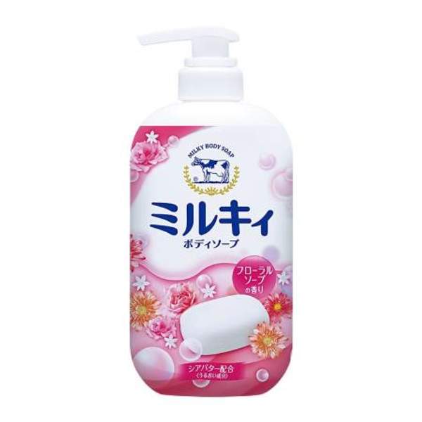 Увлажняющее молочное жидкое мыло для тела с цветочным ароматом COW Milky Body Soap Floral