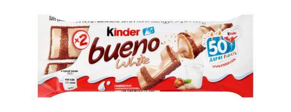 Вафли Kinder Bueno White, 39 г.