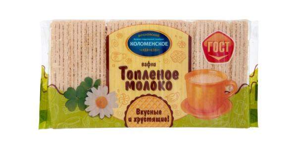 Вафли Коломенское Топленое молоко, 220 г.