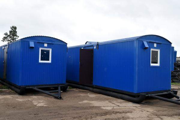 Вагон-дом сауна на санях ТОРОС