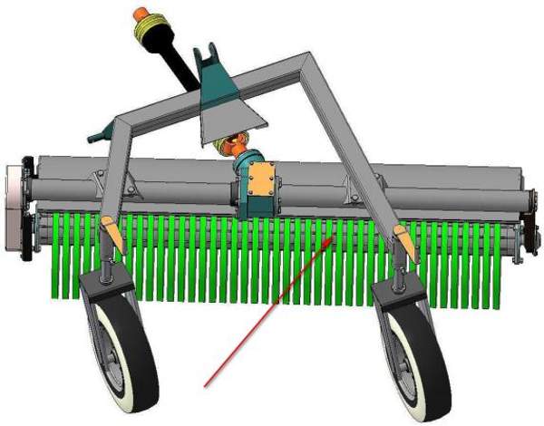 Вал УМДУ-80.82-02.05.000СБ щеточный (с ворсом)