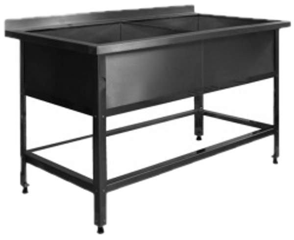 Ванна моечная двухсекционная ВМБ 700/2 1400х700х860 мм, борт