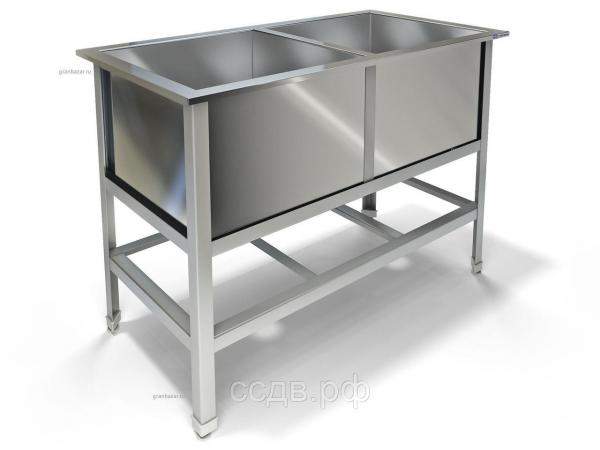 Ванна моечная из нержавеющей стали 2 секционная КВМ-14/70 2