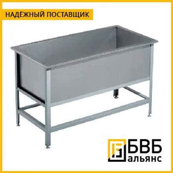 Ванна цельнотянутая приварная 400x400x250 (с отверстием Е 1 1/2") AISI 304