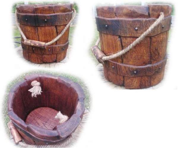Ведра дубовые, декоративные и функциональные.