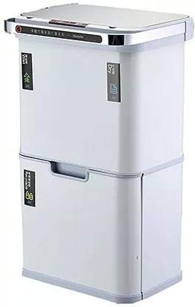 Ведро для раздельного сбора мусора Foodatlas JAH-8888 (белое)