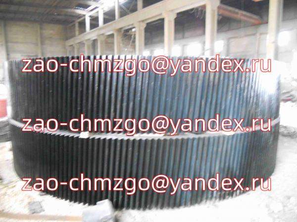 Венец зубчатый №3Бу860921И2, m=28, z=284, вес 57300кг. для мельницы МШР3, 2х4, 5, ММС 90х30