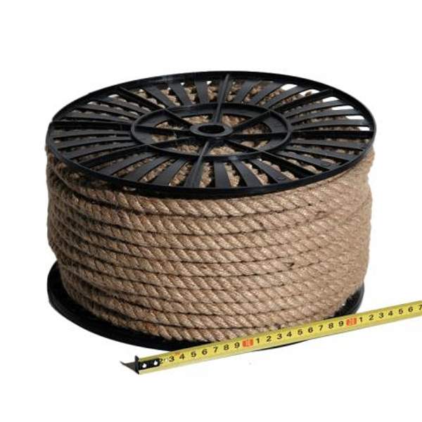 Веревка джутовая 08мм (на катушке 180м)