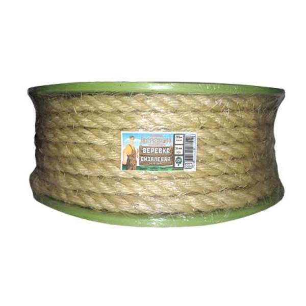 Веревка сизалевая 14,0мм (на катушке 35м)