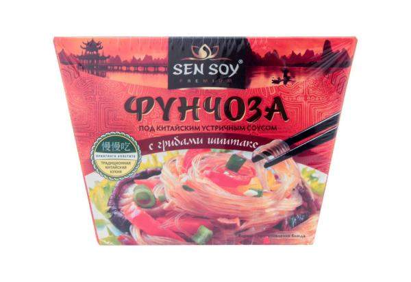 Вермишель под китайским устричным соусом с грибами шиитаке Фунчоза Sen soy к/у 125г.