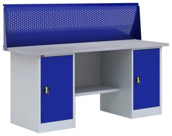 Верстак слесарный ВП - 5 с экраном Э-3 1.9 (ВхШхГ:1360х1900х685мм)