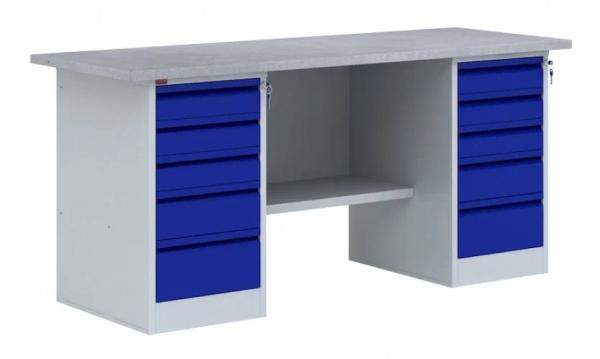 Верстак слесарный ВП - 6/1.6 (ВхШхГ:860х1600х685мм)