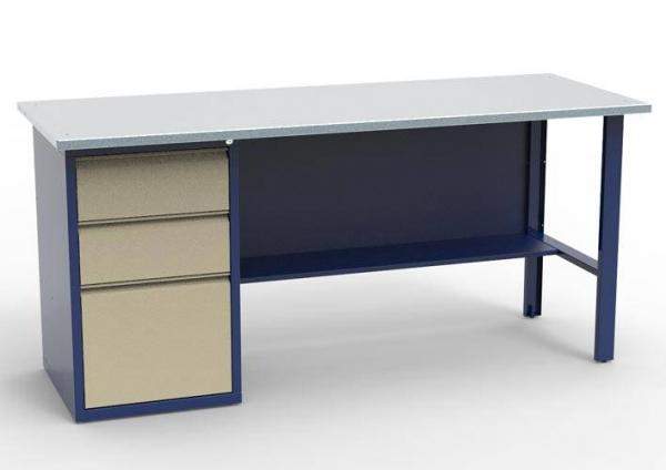 Верстак СВ-1Т.03.00.19 (1840х690х850 мм) слесарный с одной тумбой металлический