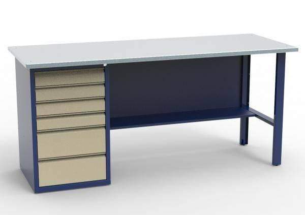 Верстак СВ-1Т.06.00.19 (1840х690х850 мм) Святогор однотумбовый для слесарных работ