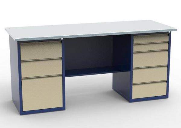 Верстак СВ-2Т.03.05.19 (1840х690х850 мм) двухтумбовый многофункциональный