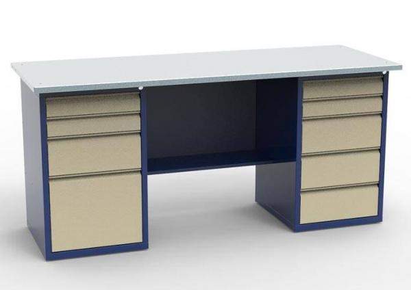 Верстак СВ-2Т.04.05.19 (1840х690х850 мм) слесарный двухтумбовый профессиональный