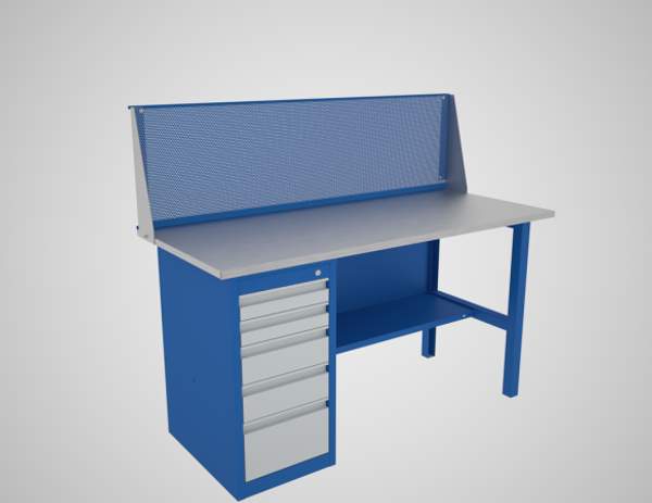 Верстаки с тумбой ВТ5 (пять ящиков)