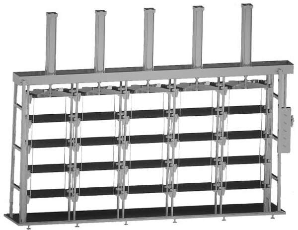 Вертикальный пресс для сыра 5 секционный
