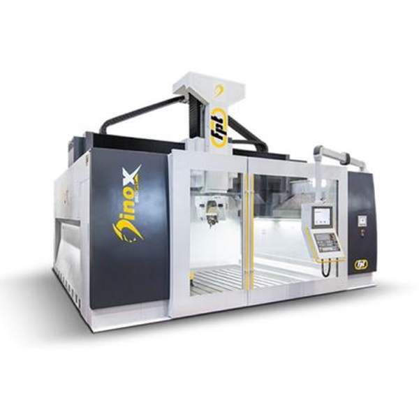 Вертикально фрезерный станок FPT DINO X 350 IAT – 5-осевой портальный фрезерный станок подходящий для тяжелой обработки, а так же высокоскоростной резки
