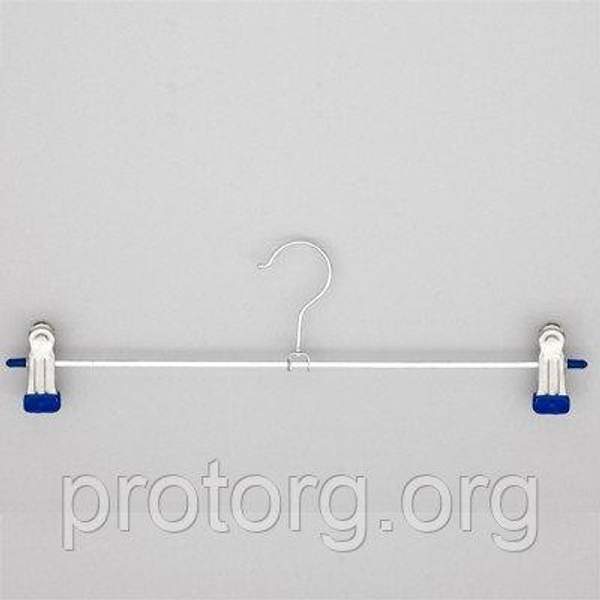 Вешалка брючная с прищепами металлическая, 280 мм, цинк