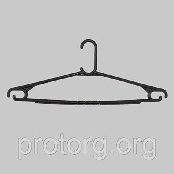 Вешалка плечики пластиковая, 400 мм, цвет черный