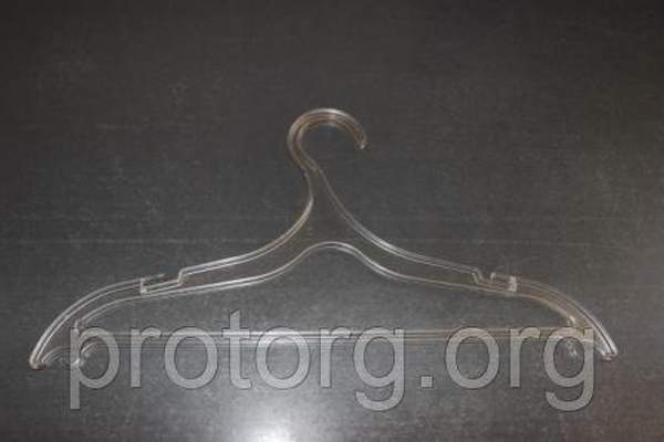 Вешалка плечики пластиковая, 420 мм, цвет прозрачный