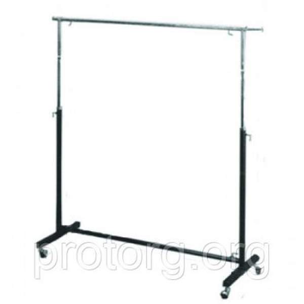 Вешало П-образное L=1200-2100 мм, D=440 мм,H=750-1800 мм, черное+хром