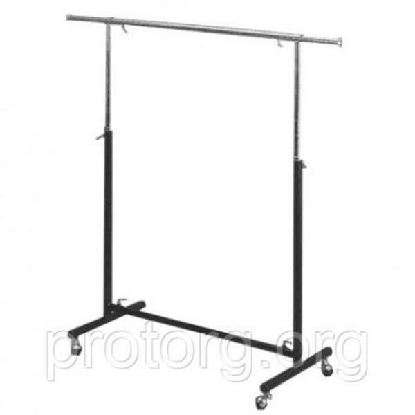 Вешало П-образное L=900-1700мм, D=440мм, H=750-1500мм, черное+хром