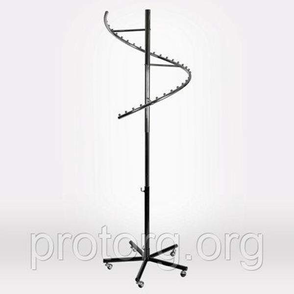 Вешало "Змейка" L=700 мм, D=700 мм, H=1800 мм, черное+хром