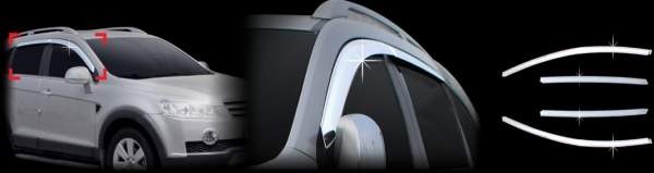 Ветровики (хром) Winstorm, Captiva 2006~