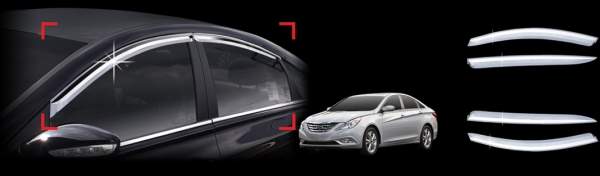 Ветровики (хром) YF Sonata, I45 2009~
