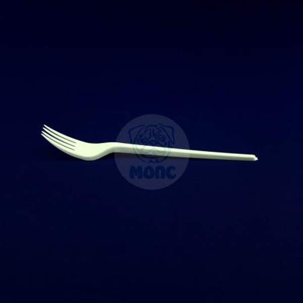 Вилка пластиковая одноразовая белая 165мм 100/2000