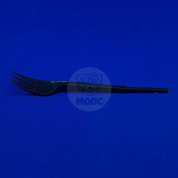 Вилка пластиковая одноразовая черная 165мм 100/2000
