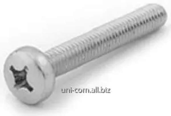 Винт с цилиндрической головкой оцинкованный DIN 84 с полной резьбой аналог ГОСТ 1491 класс прочности 5.8