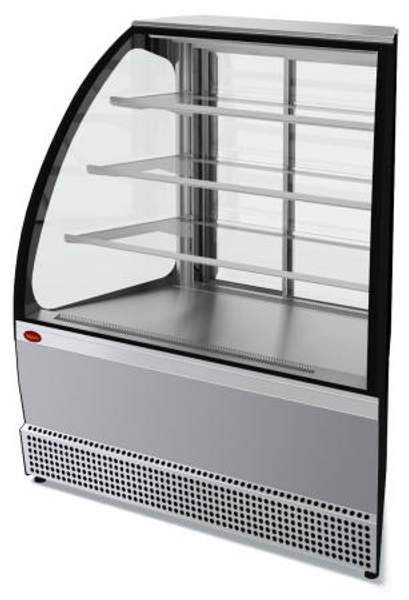 Витрина холодильная VS-UN Veneto, нерж. (угол наружный), раздвижная дверь