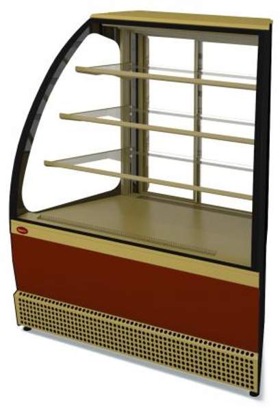 Витрина холодильная VS-UN Veneto, окрашенная (угол наружный), раздвижная дверь