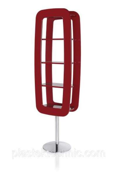 Витрина на металлическом хромированном основании "Лео"